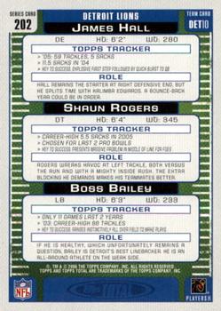 2006 Topps Total - Blue #202 James Hall / Boss Bailey / Shaun Rogers Back