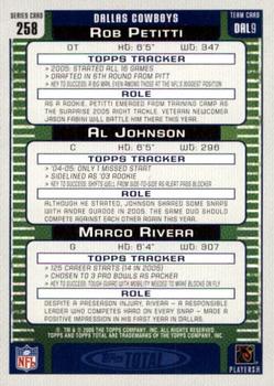 2006 Topps Total - Blue #258 Marco Rivera / Rob Petitti / Al Johnson Back