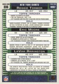2006 Topps Total - Blue #336 LaVar Arrington / Reggie Torbor / Eric Moore Back