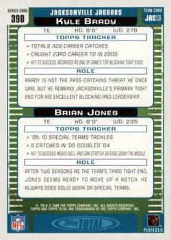 2006 Topps Total - Blue #390 Brian Jones / Kyle Brady Back