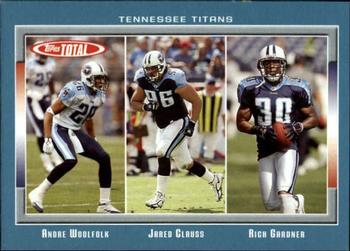 2006 Topps Total - Blue #397 Andre Woolfolk / Jared Clauss / Rich Gardner Front