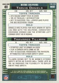 2006 Topps Total - Blue #411 Travares Tillman / Travis Daniels Back