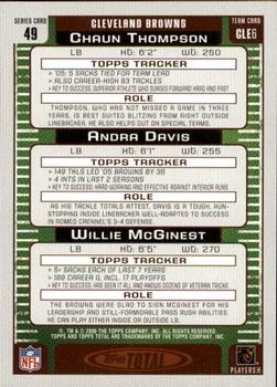 2006 Topps Total - Gold #49 Andra Davis / Chaun Thompson / Willie McGinest Back