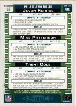 2006 Topps Total - Gold #56 Trent Cole / Jevon Kearse / Mike Patterson Back