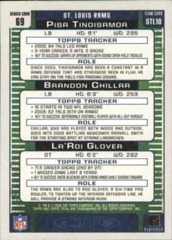 2006 Topps Total - Gold #69 Brandon Chillar / La'Roi Glover / Pisa Tinoisamoa Back