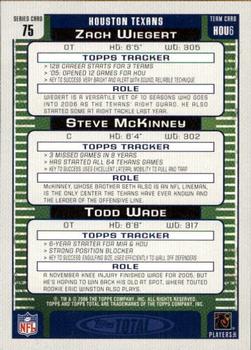 2006 Topps Total - Gold #75 Steve McKinney / Todd Wade / Zach Wiegert Back
