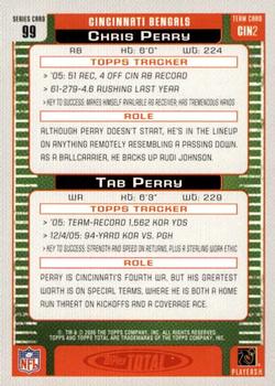 2006 Topps Total - Gold #99 Chris Perry / Tab Perry Back