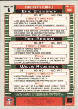 2006 Topps Total - Red #6 Willie Anderson / Eric Steinbach / Rich Braham Back