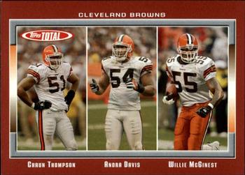 2006 Topps Total - Red #49 Andra Davis / Chaun Thompson / Willie McGinest Front