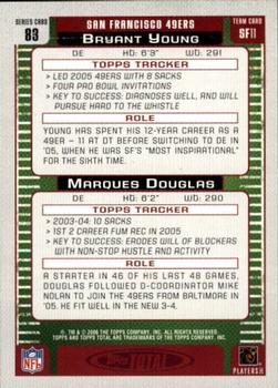 2006 Topps Total - Red #83 Marques Douglas / Bryant Young Back