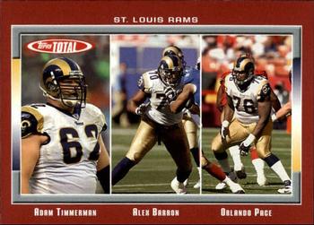 2006 Topps Total - Red #94 Orlando Pace / Adam Timmerman / Alex Barron Front