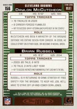 2006 Topps Total - Red #156 Brian Russell / Daylon McCutcheon Back