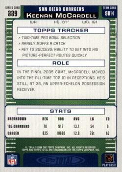 2006 Topps Total - Red #339 Keenan McCardell Back