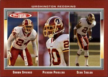 2006 Topps Total - Red #361 Shawn Springs / Pierson Prioleau / Sean Taylor Front