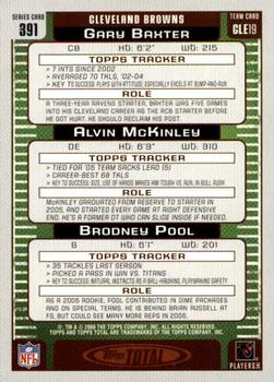 2006 Topps Total - Red #391 Alvin McKinley / Brodney Pool / Gary Baxter Back