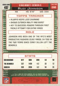 2006 Topps Total - Red #437 Rudi Johnson Back
