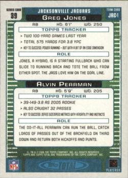 2006 Topps Total - Silver #39 Greg Jones / Alvin Pearman Back
