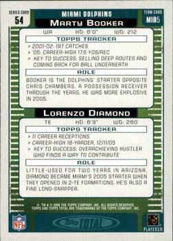 2006 Topps Total - Silver #54 Lorenzo Diamond / Marty Booker Back