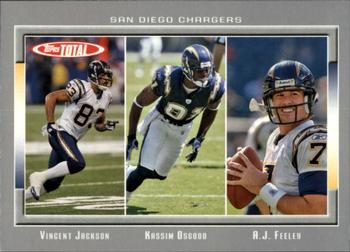 2006 Topps Total - Silver #432 Kassim Osgood / A.J. Feeley / Vincent Jackson Front