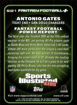 2006 Topps Total - Sports Illustrated for Kids #SI21 Antonio Gates Back