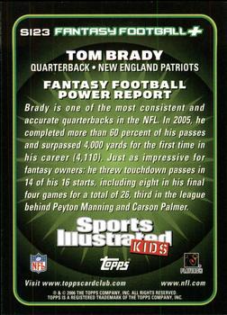 2006 Topps Total - Sports Illustrated for Kids #SI23 Tom Brady Back