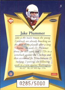 1998 Collector's Edge Masters #3 Jake Plummer Back