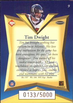 1998 Collector's Edge Masters #9 Tim Dwight Back