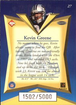 1998 Collector's Edge Masters #27 Kevin Greene Back