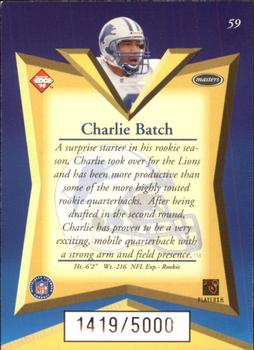 1998 Collector's Edge Masters #59 Charlie Batch Back