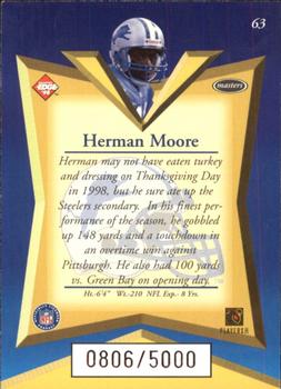 1998 Collector's Edge Masters #63 Herman Moore Back