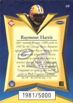 1998 Collector's Edge Masters #68 Raymont Harris Back