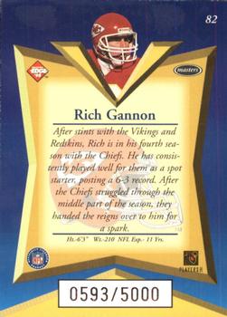 1998 Collector's Edge Masters #82 Rich Gannon Back