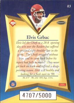 1998 Collector's Edge Masters #83 Elvis Grbac Back