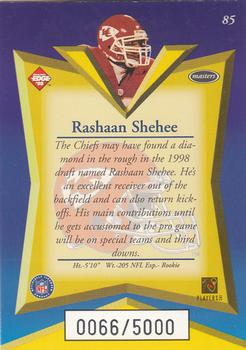 1998 Collector's Edge Masters #85 Rashaan Shehee Back