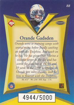 1998 Collector's Edge Masters #88 Oronde Gadsden Back