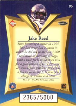 1998 Collector's Edge Masters #96 Jake Reed Back