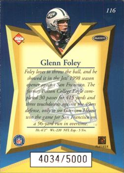 1998 Collector's Edge Masters #116 Glenn Foley Back