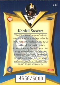 1998 Collector's Edge Masters #134 Kordell Stewart Back
