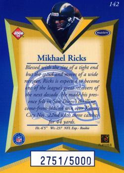 1998 Collector's Edge Masters #142 Mikhael Ricks Back