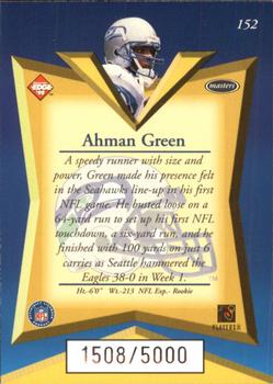 1998 Collector's Edge Masters #152 Ahman Green Back