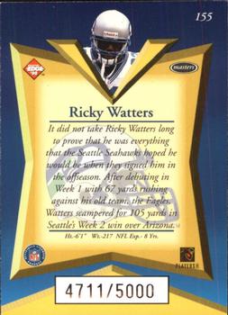 1998 Collector's Edge Masters #155 Ricky Watters Back