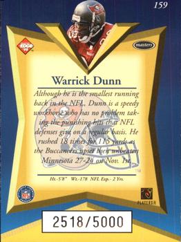 1998 Collector's Edge Masters #159 Warrick Dunn Back
