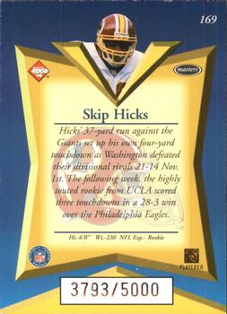 1998 Collector's Edge Masters #169 Skip Hicks Back