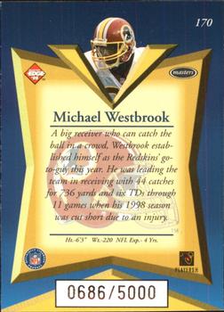 1998 Collector's Edge Masters #170 Michael Westbrook Back