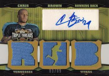 2006 Topps Triple Threads - Autographed Relic Gold #TTRA-89 Chris Brown Front