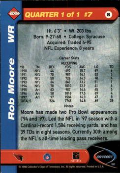 1998 Collector's Edge Odyssey #7 Rob Moore Back
