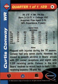 1998 Collector's Edge Odyssey #29 Curtis Conway Back