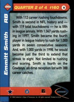1998 Collector's Edge Odyssey #160 Emmitt Smith Back