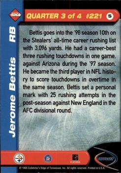 1998 Collector's Edge Odyssey #221 Jerome Bettis Back