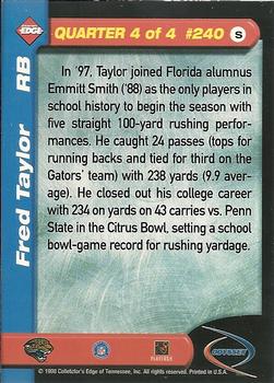 1998 Collector's Edge Odyssey #240 Fred Taylor Back
